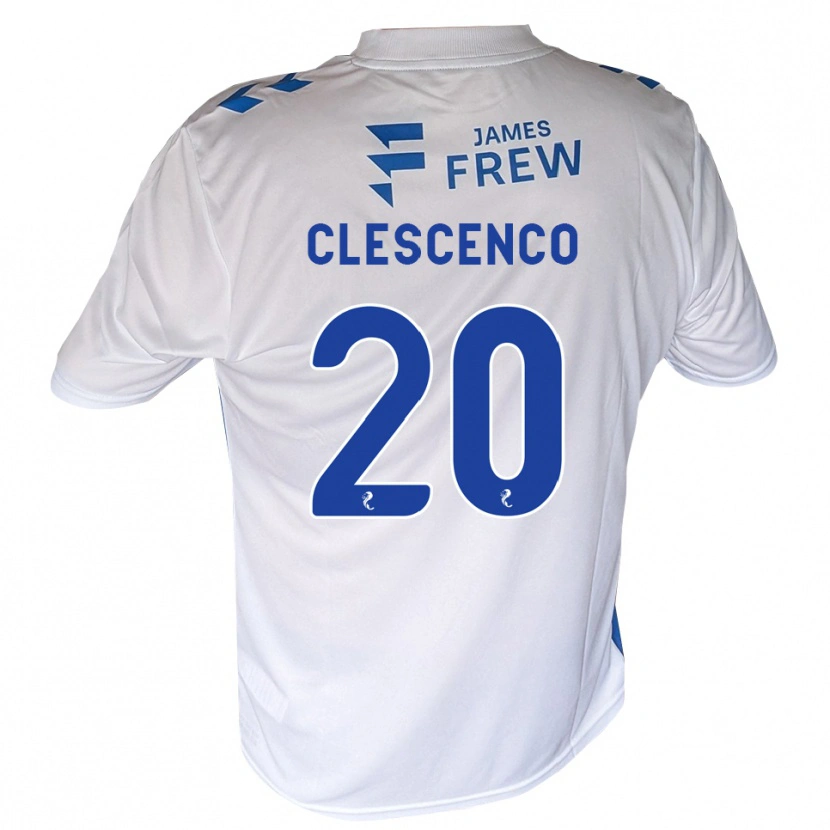 Danxen Bambino Maglia Nicky Clescenco #20 Bianco Blu Reale Kit Gara Home 2026/27 Maglietta