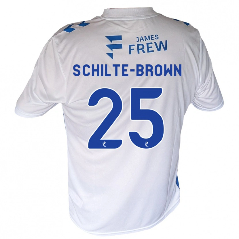 Danxen Bambino Maglia Ethan Schilte-Brown #25 Bianco Blu Reale Kit Gara Home 2026/27 Maglietta
