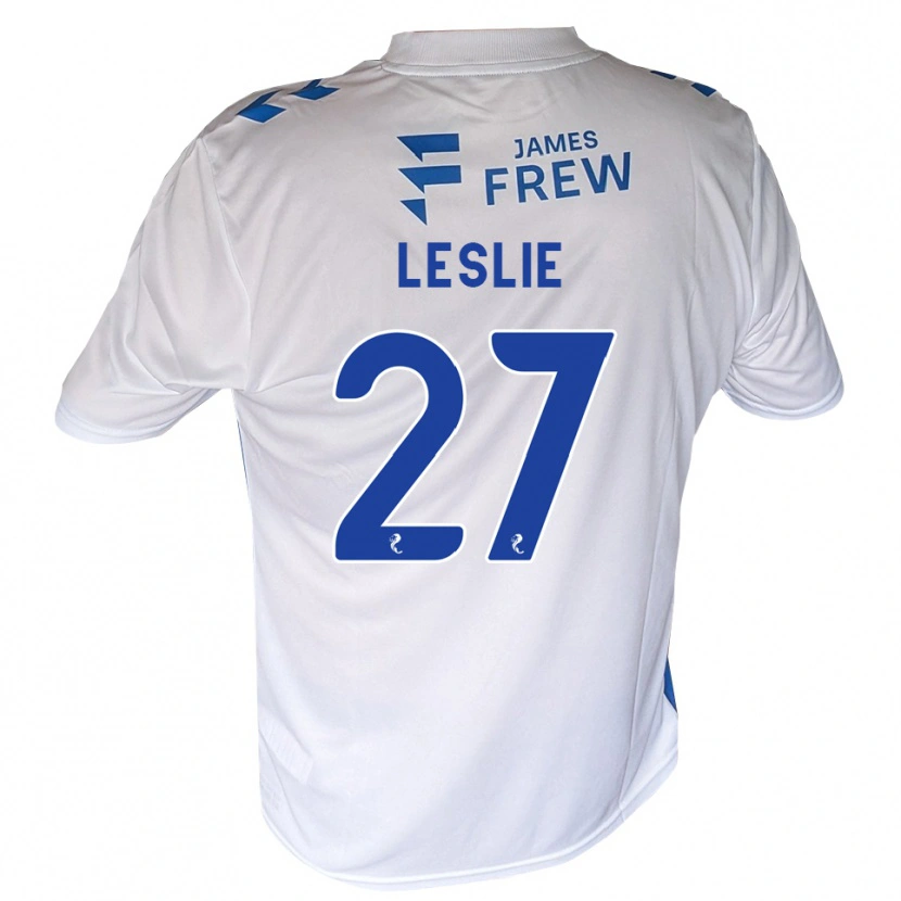 Danxen Bambino Maglia Kian Leslie #27 Bianco Blu Reale Kit Gara Home 2026/27 Maglietta