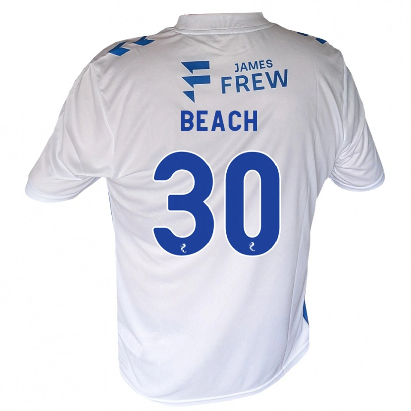 Danxen Bambino Maglia Eddie Beach #30 Bianco Blu Reale Kit Gara Home 2026/27 Maglietta