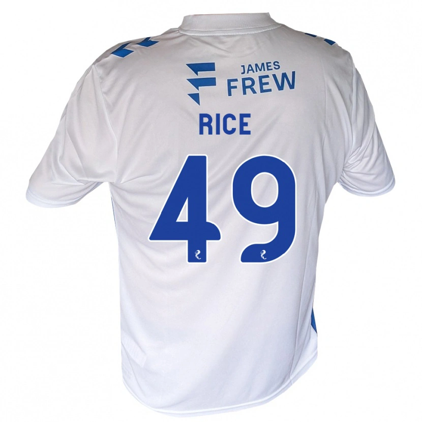 Danxen Bambino Maglia Bailey Rice #49 Bianco Blu Reale Kit Gara Home 2026/27 Maglietta