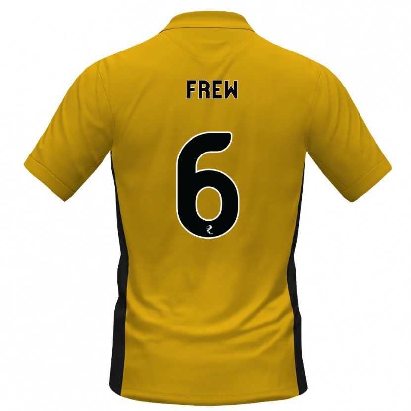 Danxen Bambino Maglia Natasha Frew #6 Bianco Arancione Kit Gara Home 2026/27 Maglietta