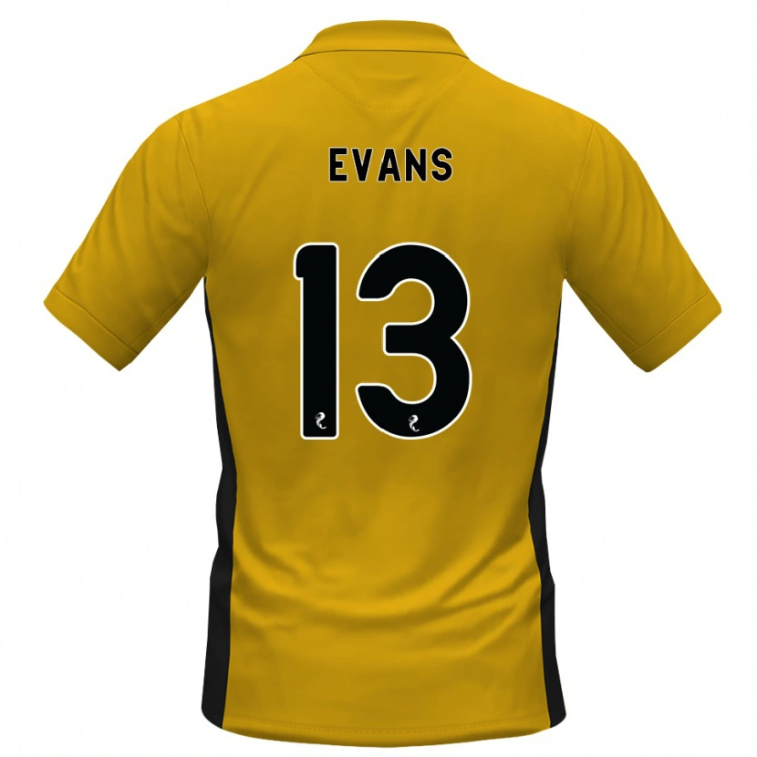 Danxen Bambino Maglia Lauren Evans #13 Bianco Arancione Kit Gara Home 2026/27 Maglietta