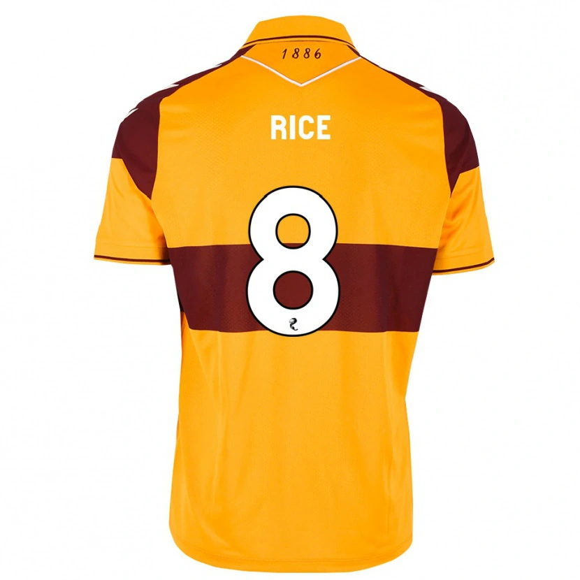 Danxen Bambino Maglia Katie Rice #8 Arancione Marrone Kit Gara Home 2026/27 Maglietta