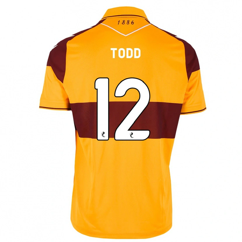 Danxen Bambino Maglia Rachel Todd #12 Arancione Marrone Kit Gara Home 2026/27 Maglietta