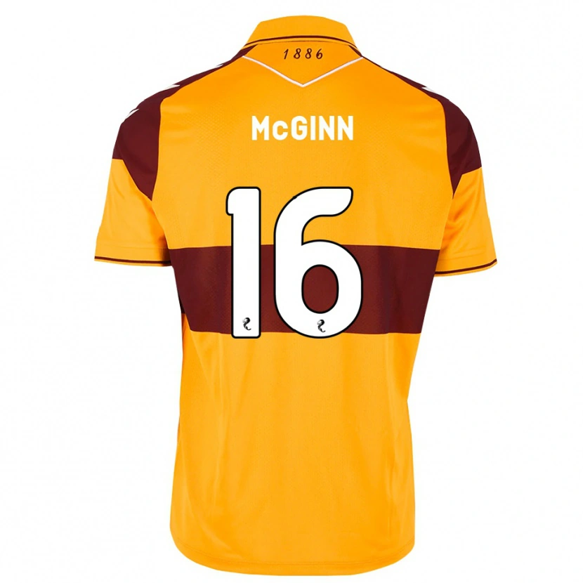 Danxen Bambino Maglia Paul Mcginn #16 Arancione Marrone Kit Gara Home 2026/27 Maglietta