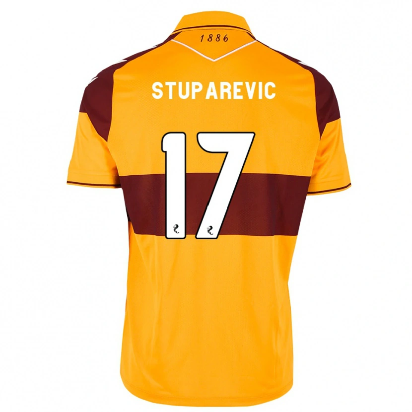 Danxen Bambino Maglia Filip Stuparevic #17 Arancione Marrone Kit Gara Home 2026/27 Maglietta