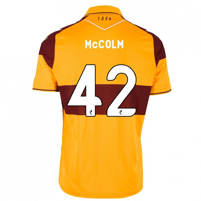 Danxen Bambino Maglia Rocco Mccolm #42 Arancione Marrone Kit Gara Home 2026/27 Maglietta