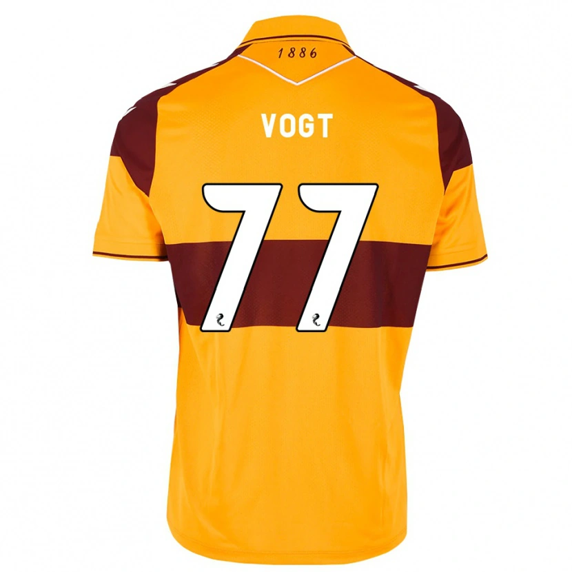 Danxen Bambino Maglia Willy Vogt #77 Arancione Marrone Kit Gara Home 2026/27 Maglietta