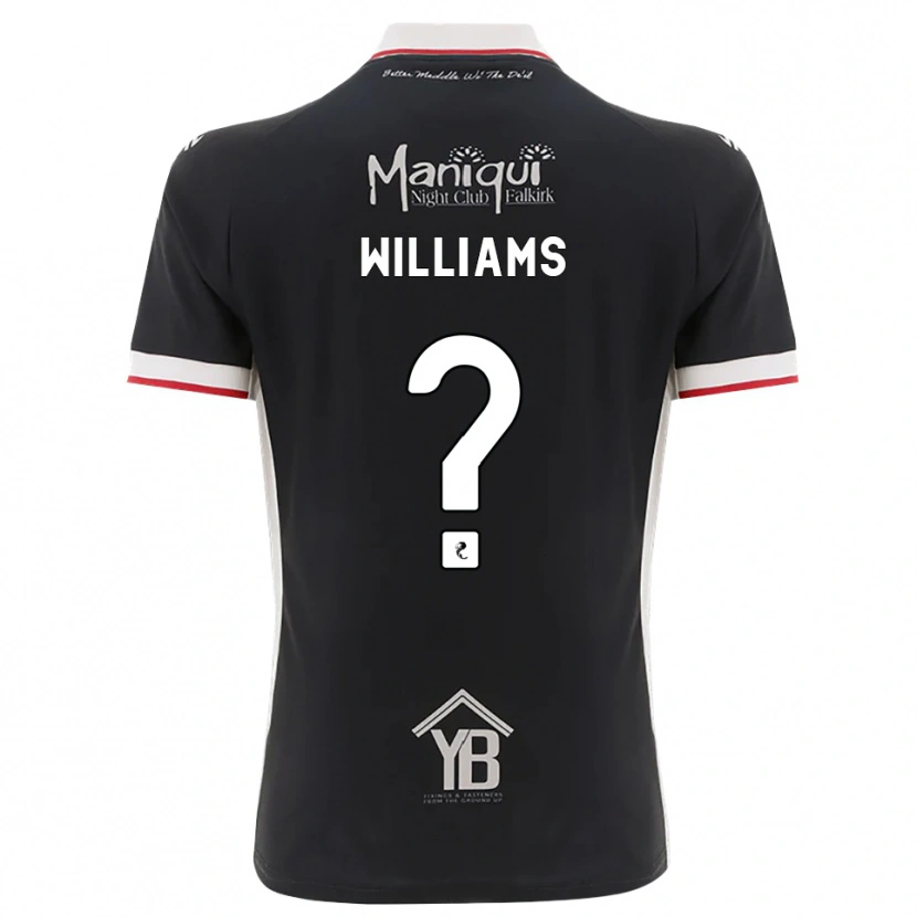 Danxen Bambino Maglia Cerys Williams #0 Nero Bianco Rosso Kit Gara Home 2026/27 Maglietta