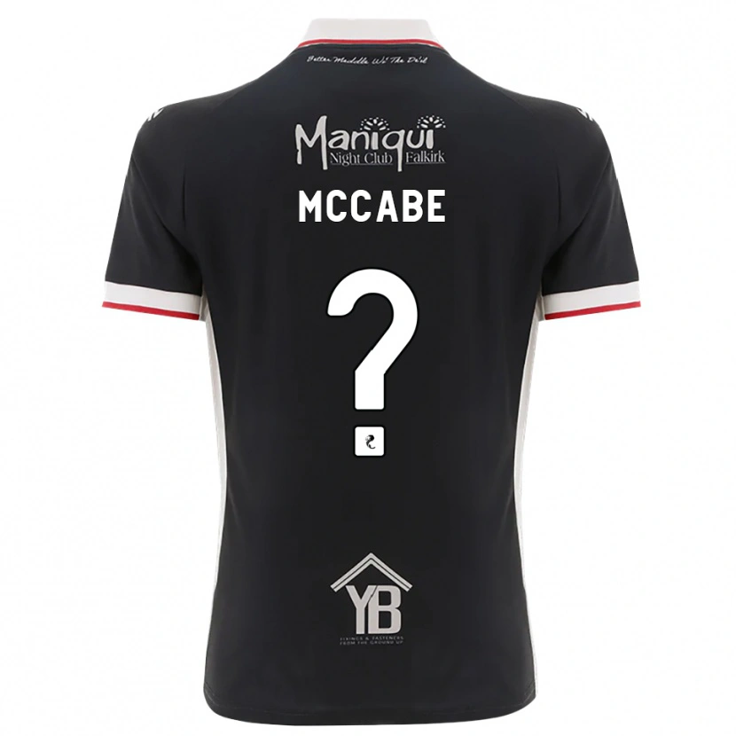 Danxen Bambino Maglia Karen Mccabe #0 Nero Bianco Rosso Kit Gara Home 2026/27 Maglietta