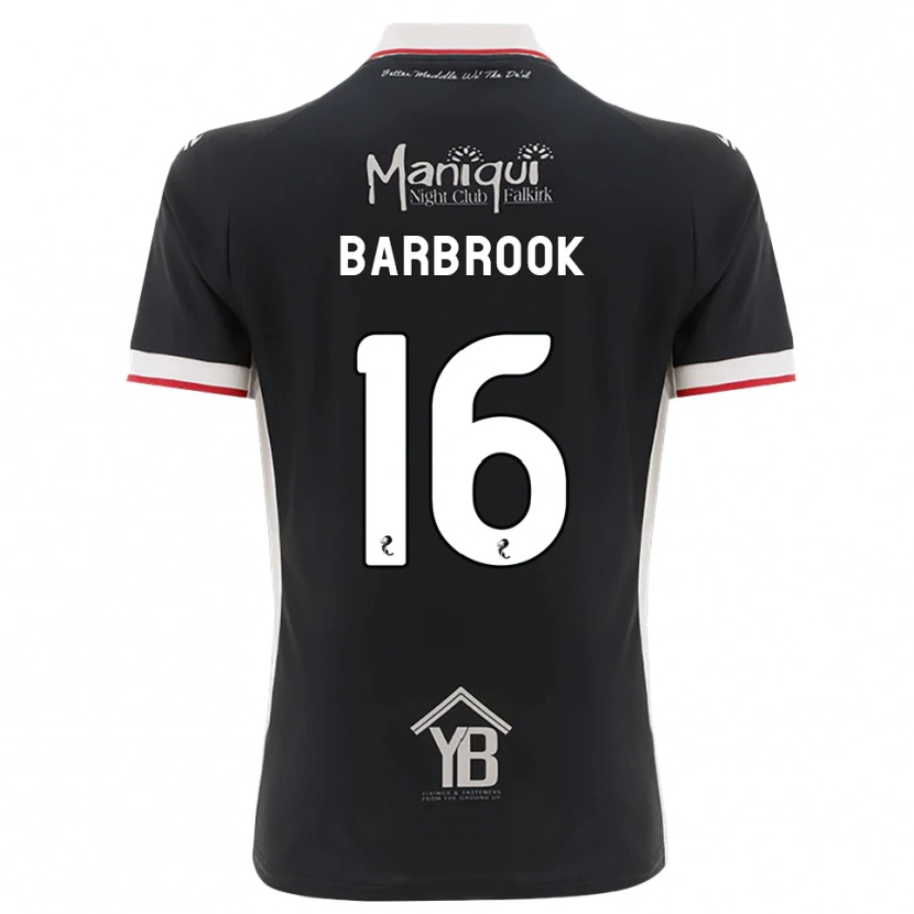Danxen Bambino Maglia Finley Barbrook #16 Nero Bianco Rosso Kit Gara Home 2026/27 Maglietta