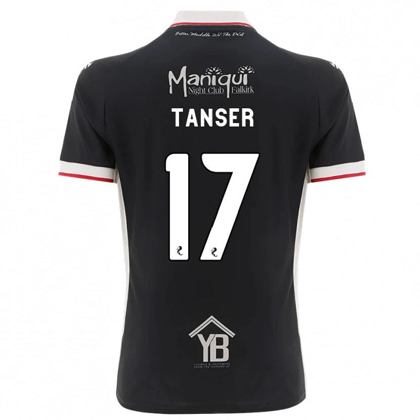Danxen Bambino Maglia Scott Tanser #17 Nero Bianco Rosso Kit Gara Home 2026/27 Maglietta