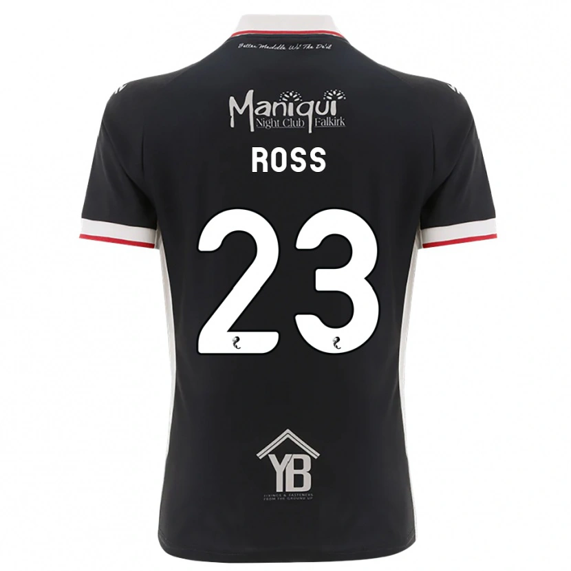 Danxen Bambino Maglia Ethan Ross #23 Nero Bianco Rosso Kit Gara Home 2026/27 Maglietta