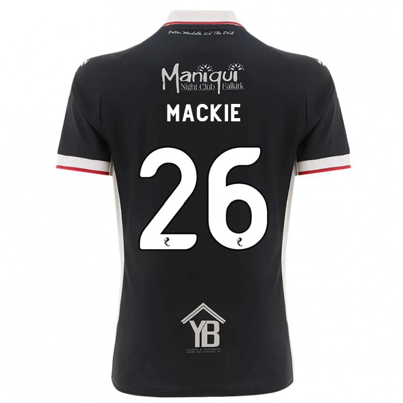 Danxen Bambino Maglia Sean Mackie #26 Nero Bianco Rosso Kit Gara Home 2026/27 Maglietta