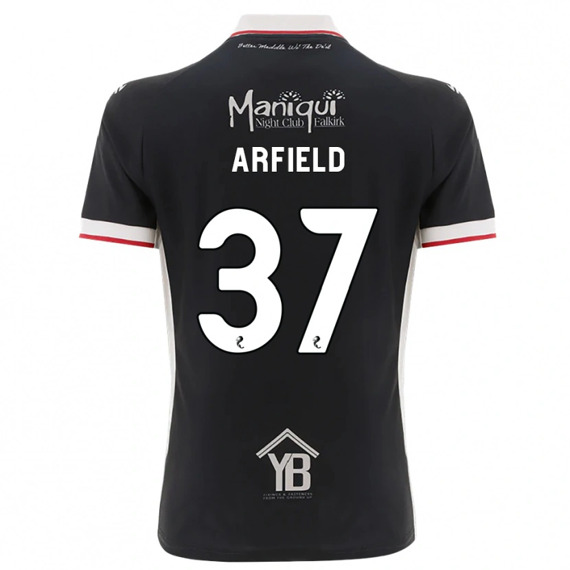 Danxen Bambino Maglia Scott Arfield #37 Nero Bianco Rosso Kit Gara Home 2026/27 Maglietta
