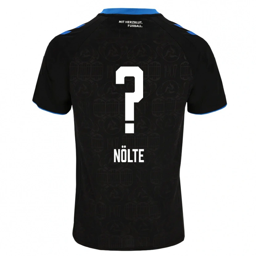 Danxen Bambino Maglia Jannik Nölte #0 Nero Bianco Rosso Kit Gara Home 2026/27 Maglietta
