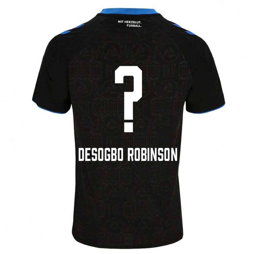 Danxen Bambino Maglia Jermaine Desogbo Robinson #0 Nero Bianco Rosso Kit Gara Home 2026/27 Maglietta