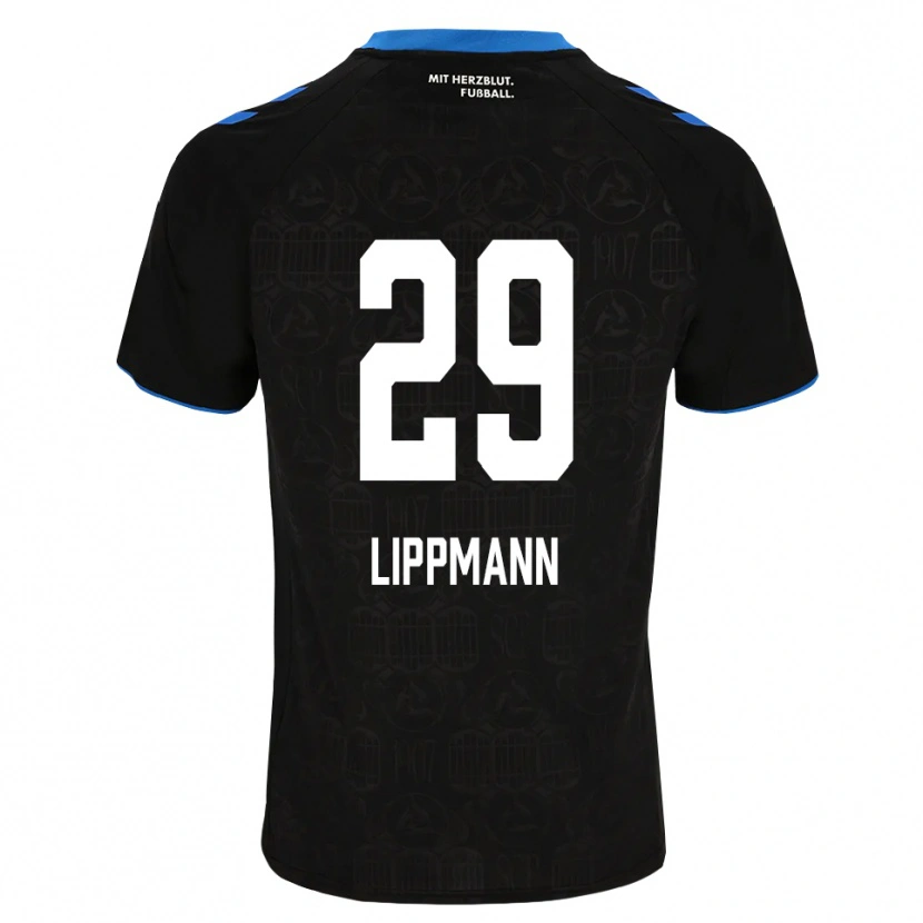 Danxen Bambino Maglia Clemens Lippmann #29 Nero Bianco Rosso Kit Gara Home 2026/27 Maglietta