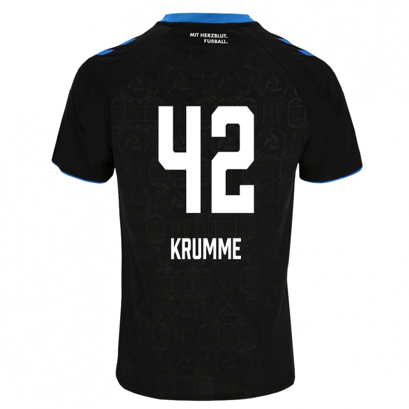 Danxen Bambino Maglia Kevin Krumme #42 Nero Bianco Rosso Kit Gara Home 2026/27 Maglietta
