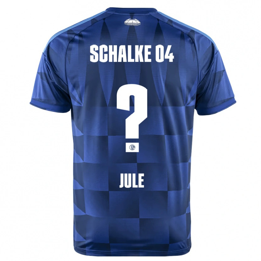 Danxen Bambino Maglia Jule Dallmann #0 Blu Scuro Giallo Bianco Kit Gara Home 2026/27 Maglietta