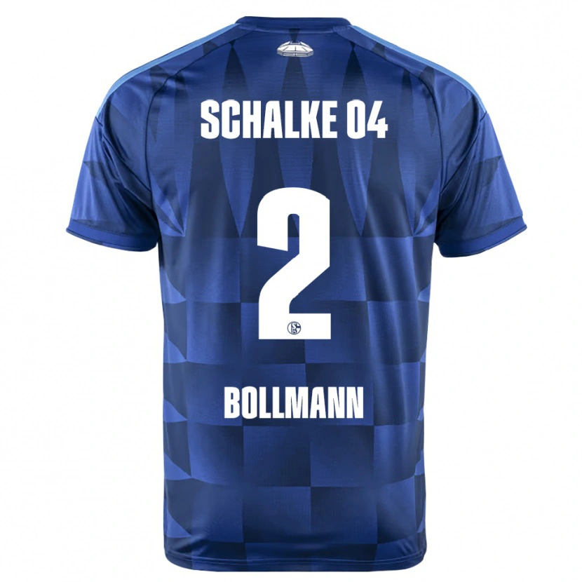 Danxen Bambino Maglia Nathalie Bollmann #2 Blu Scuro Giallo Bianco Kit Gara Home 2026/27 Maglietta