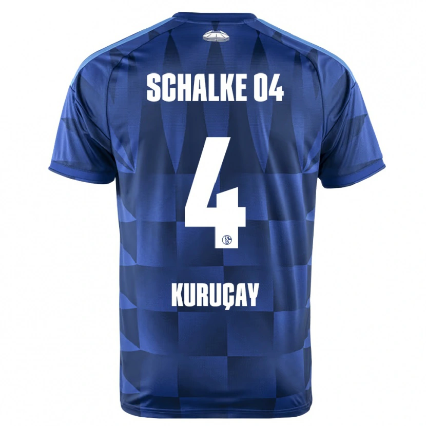 Danxen Bambino Maglia Hasan Kuruçay #4 Blu Scuro Giallo Bianco Kit Gara Home 2026/27 Maglietta