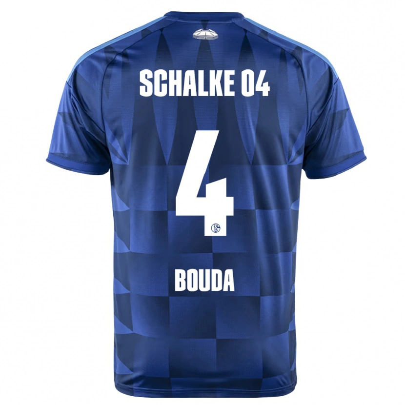 Danxen Bambino Maglia Anas Bouda #4 Blu Scuro Giallo Bianco Kit Gara Home 2026/27 Maglietta