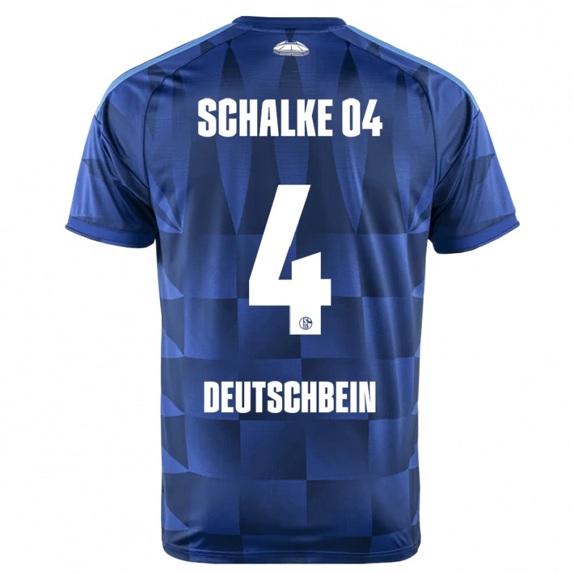 Danxen Bambino Maglia Lasse Deutschbein #4 Blu Scuro Giallo Bianco Kit Gara Home 2026/27 Maglietta