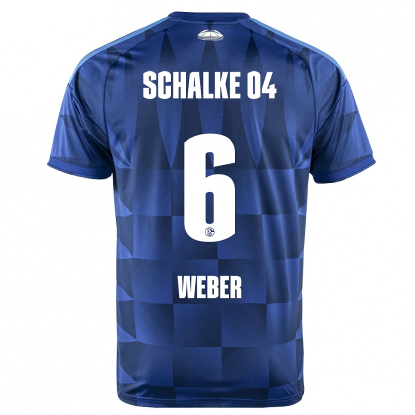 Danxen Bambino Maglia Ben Weber #6 Blu Scuro Giallo Bianco Kit Gara Home 2026/27 Maglietta