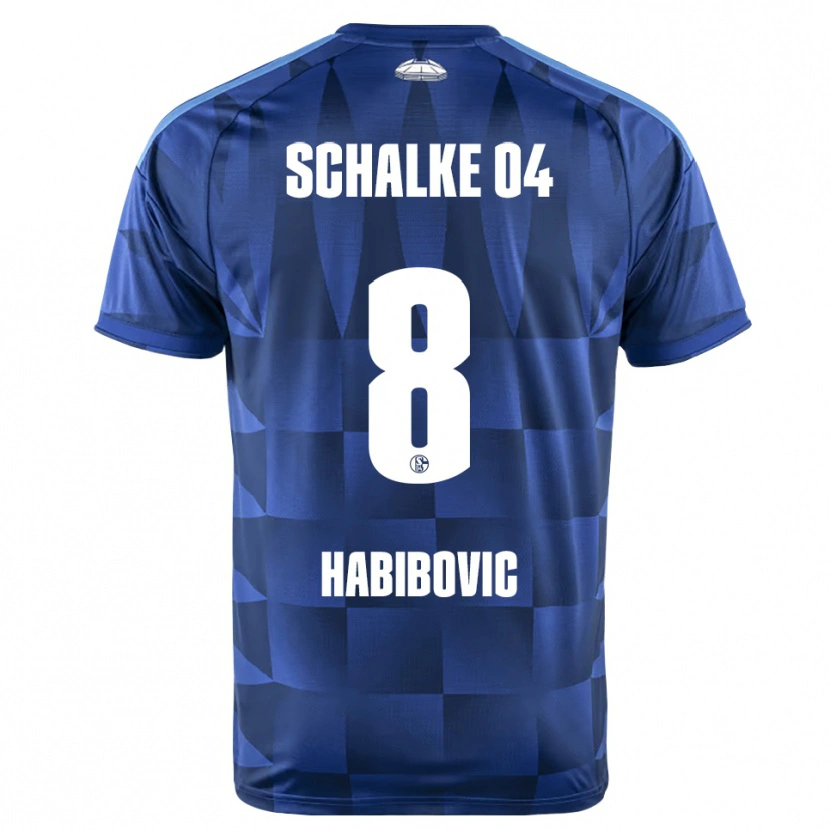 Danxen Bambino Maglia Edina Habibovic #8 Blu Scuro Giallo Bianco Kit Gara Home 2026/27 Maglietta
