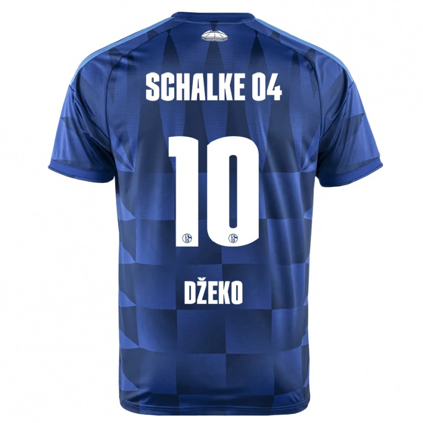Danxen Bambino Maglia Edin Dzeko #10 Blu Scuro Giallo Bianco Kit Gara Home 2026/27 Maglietta