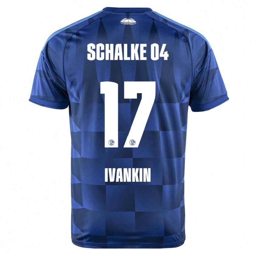 Danxen Bambino Maglia Alexander Ivankin #17 Blu Scuro Giallo Bianco Kit Gara Home 2026/27 Maglietta