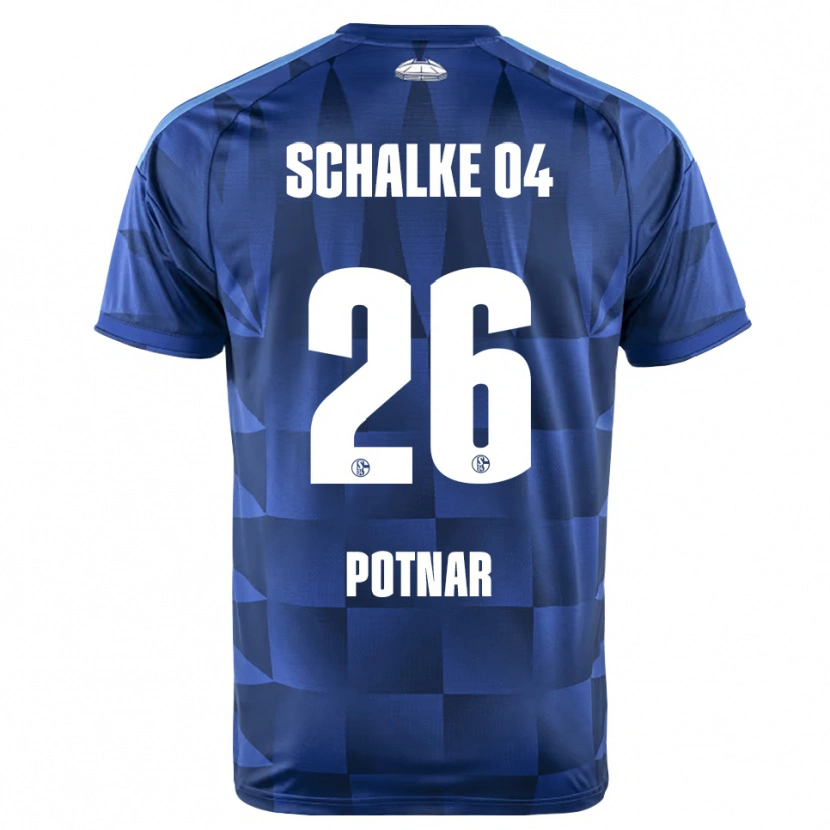 Danxen Bambino Maglia Bojan Potnar #26 Blu Scuro Giallo Bianco Kit Gara Home 2026/27 Maglietta