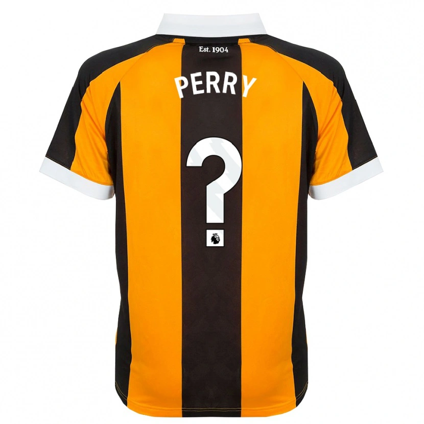 Danxen Bambino Maglia Alfie Perry #0 Arancione Nero Bianco Kit Gara Home 2026/27 Maglietta