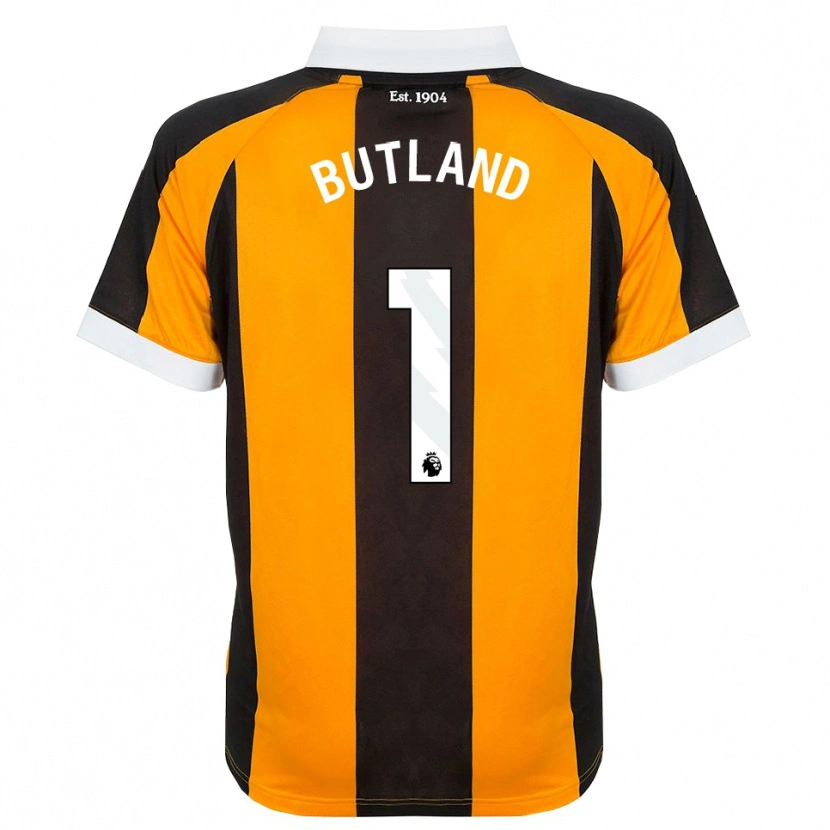 Danxen Bambino Maglia Jack Butland #1 Arancione Nero Bianco Kit Gara Home 2026/27 Maglietta