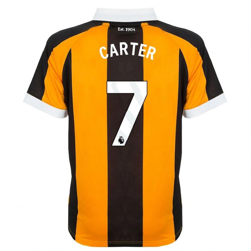 Danxen Bambino Maglia Ramell Carter #7 Arancione Nero Bianco Kit Gara Home 2026/27 Maglietta