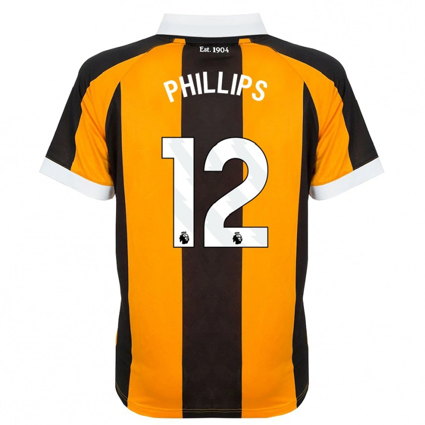 Danxen Bambino Maglia Dillon Phillips #12 Arancione Nero Bianco Kit Gara Home 2026/27 Maglietta