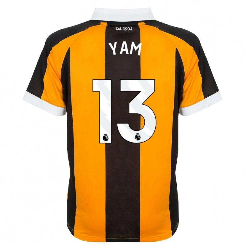 Danxen Bambino Maglia Callum Yam #13 Arancione Nero Bianco Kit Gara Home 2026/27 Maglietta