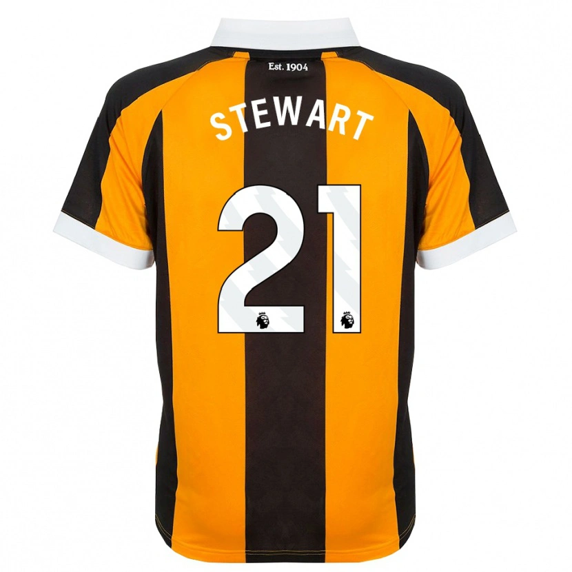 Danxen Bambino Maglia Alice Stewart #21 Arancione Nero Bianco Kit Gara Home 2026/27 Maglietta
