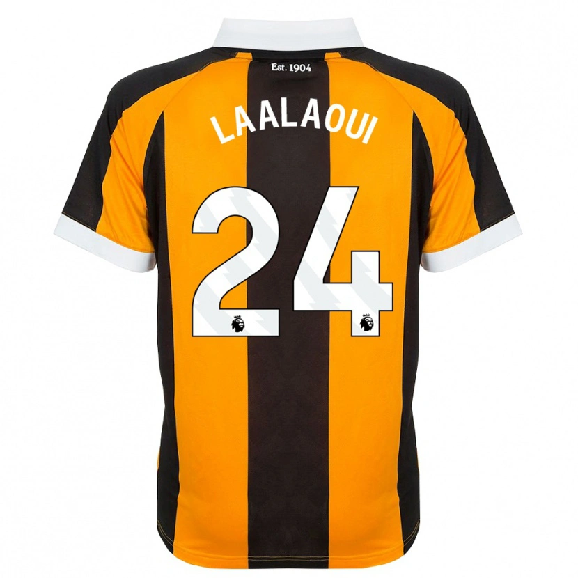 Danxen Bambino Maglia Reda Laalaoui #24 Arancione Nero Bianco Kit Gara Home 2026/27 Maglietta