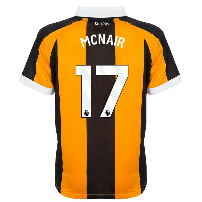 Danxen Bambino Maglia Paddy Mcnair #17 Arancione Nero Bianco Kit Gara Home 2026/27 Maglietta
