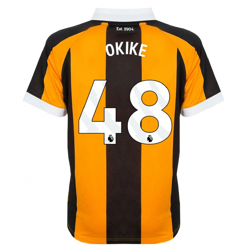 Danxen Bambino Maglia Calvin Okike #48 Arancione Nero Bianco Kit Gara Home 2026/27 Maglietta