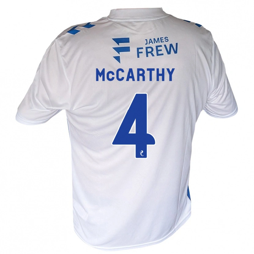 Danxen Bambino Maglia Cathal Mccarthy #4 Bianco Blu Reale Kit Gara Home 2026/27 Maglietta