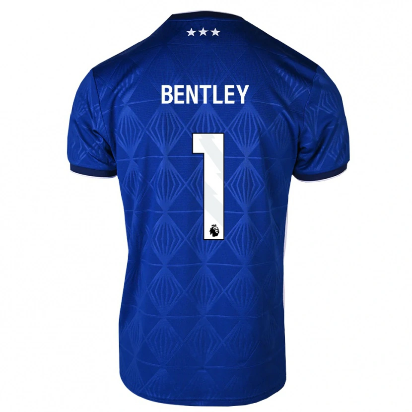 Danxen Bambino Maglia Josh Bentley #1 Blu Medio Bianco Rosso Kit Gara Home 2026/27 Maglietta