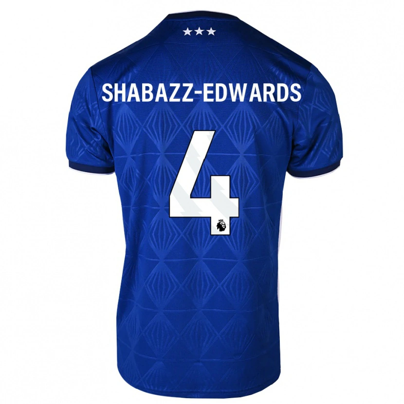 Danxen Bambino Maglia Walker Shabazz-Edwards #4 Blu Medio Bianco Rosso Kit Gara Home 2026/27 Maglietta