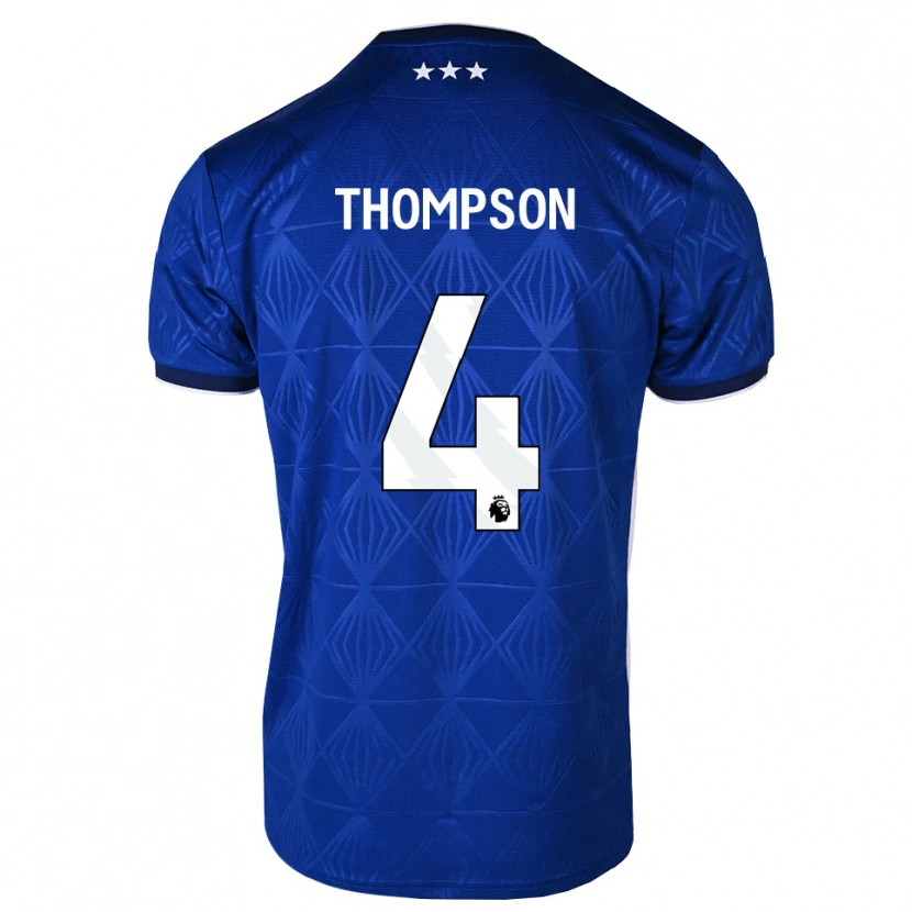 Danxen Bambino Maglia Zak Thompson #4 Blu Medio Bianco Rosso Kit Gara Home 2026/27 Maglietta