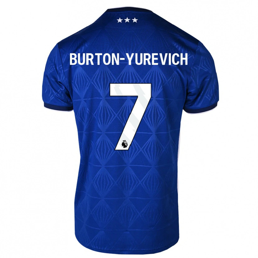 Danxen Bambino Maglia Roman Burton-Yurevich #7 Blu Medio Bianco Rosso Kit Gara Home 2026/27 Maglietta