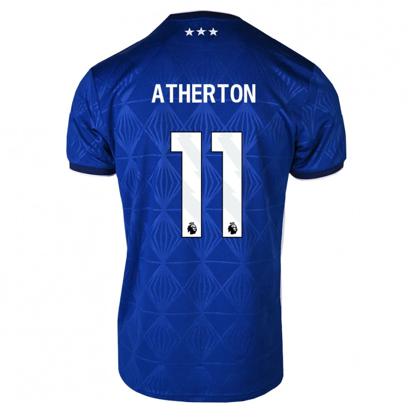 Danxen Bambino Maglia Chris Atherton #11 Blu Medio Bianco Rosso Kit Gara Home 2026/27 Maglietta