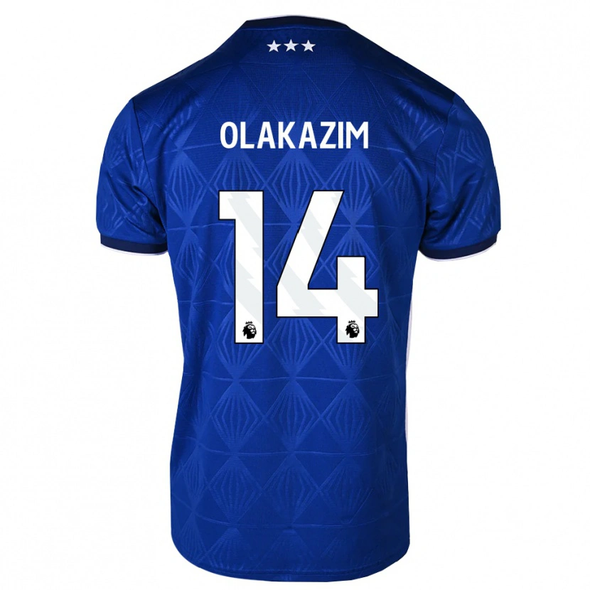 Danxen Bambino Maglia Mustaan Olakazim #14 Blu Medio Bianco Rosso Kit Gara Home 2026/27 Maglietta